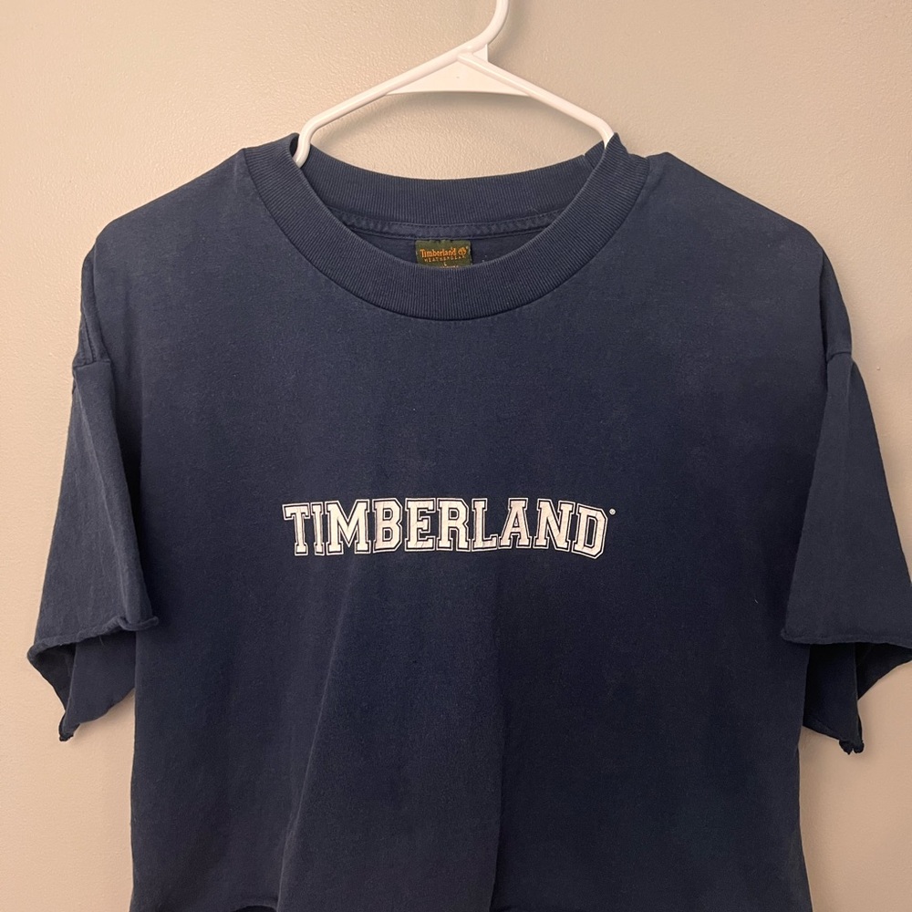 Timberland Navy Blue Vintage Cropped T-Shirt